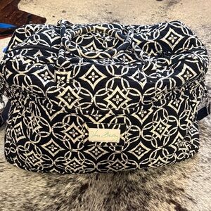 Black and white Vera Bradley duffel weekender bag